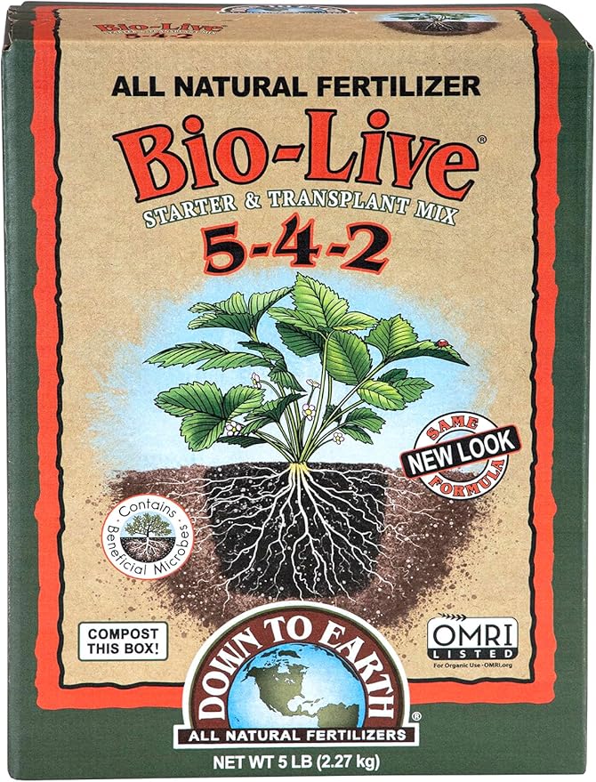 Down To Earth Organic Bio-Live Fertilizer Mix 5-4-2, 5 lb