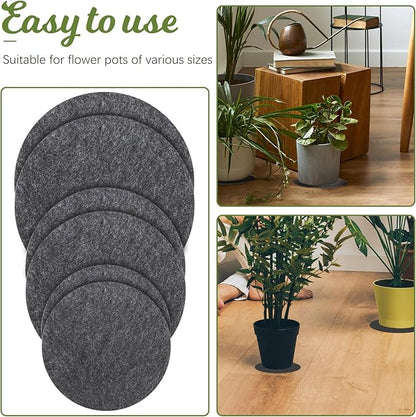 Plant Coasters, 6 PCS 3 Sizes Round Plant Saucers Felt Plant Mat Reversible Fabric Coaster Mat Absorbent Waterproof Plant Pot Saucers for Gardening Indoors Outdoor Pots, DIY Craft Supplies(4”, 6”, 8”)