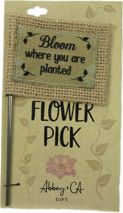 Cathedral Art Abbey & CA Gift Bloom Where Planted Flag Flower Pick, One Size, Multi