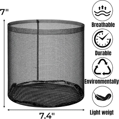 Hiceeden 6 Pcs Mesh Pond Plant Bag, 7" x 7.4" Reusable Pond Planting Pot, Breathable Plastic Aquatic Planter Grow Bags for Garden, Water Lily, Lotus, Hyacinth, Daffodil