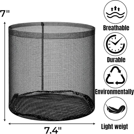 Hiceeden 6 Pcs Mesh Pond Plant Bag, 7" x 7.4" Reusable Pond Planting Pot, Breathable Plastic Aquatic Planter Grow Bags for Garden, Water Lily, Lotus, Hyacinth, Daffodil