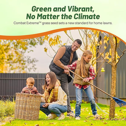 Outsidepride Combat Extreme Northern Zone - 25 Lbs Cold-Hardy, Drought-Resistant Turf Type Tall Fescue & Kentucky Bluegrass Lawn Grass Seed Blend, OptiGrowth Coated for Better Establishment