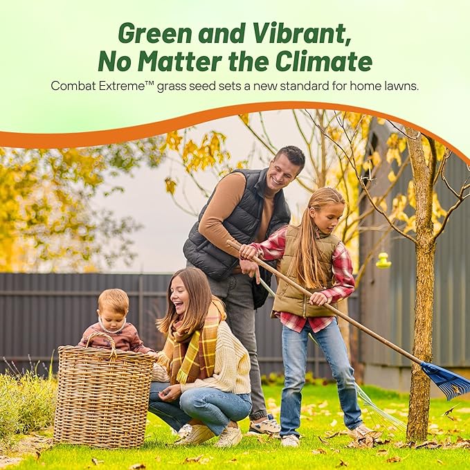 Outsidepride Combat Extreme Northern Zone - 50 Lbs Cold-Hardy, Drought-Resistant Turf Type Tall Fescue & Kentucky Bluegrass Lawn Grass Seed Blend, OptiGrowth Coated for Better Establishment