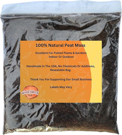 Premium Sphagnum Moss for Plants - 100% Organic Peat Moss, and Plant Soil Blend | Ideal Indoor Potting Soil for House Plants. 4 Quarts