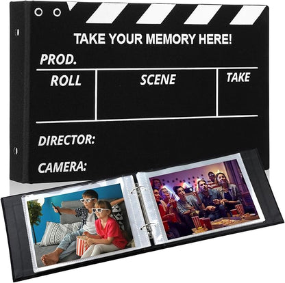 Spiareal Movie Night Card Organizer Set Greeting Card Holder 6 x 8 Inches 100 Pages Stamping Binder Album Display Organization Storage for Movie Night Party Photo Gift