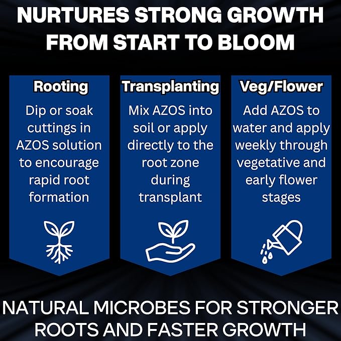 Xtreme Gardening AZOS 12 oz – Beneficial Nitrogen-Fixing Bacteria for Plants & Trees – Natural Root & Growth Promoter for Cloning, Seedlings & Transplants