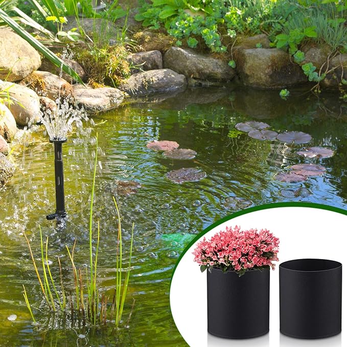 Norme 8 Pcs Aquatic Plant Pots for Pond, Pond Plant Baskets Heavy Duty Fabric Pots for Garden, Aquatic Plants, Bog Plants, Water Lily, Lotus, Flower(6 x 6 Inch)