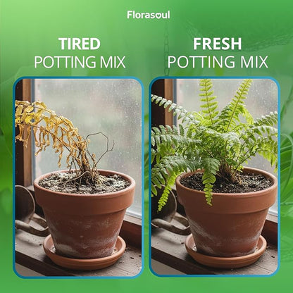 Urban Roots Potting Soil Amendment (6.6 lbs) – Revive & Refresh Old Container Soil – Plant-Based & Vegan Formula for Indoor Plants, Balcony Gardens & Herbs – Pet Safe – Odorless