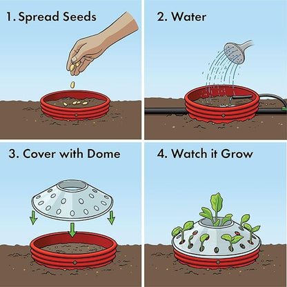 Kids Pumpkin Garden Kit – Grow Your Own Pumpkins from Seeds with Greenhouse Germination Domes & Grow Rings, Non-GMO Seeds, BPA-Free | Gardening Gift for Kids & Families, Made in USA