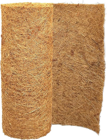 12x80 inch Natural Coco Liner Roll Coconut Coir Liner Sheets Coco Mat for Planter Window Box Flower Basket Garden Decoration Animal Pet Pad Liner
