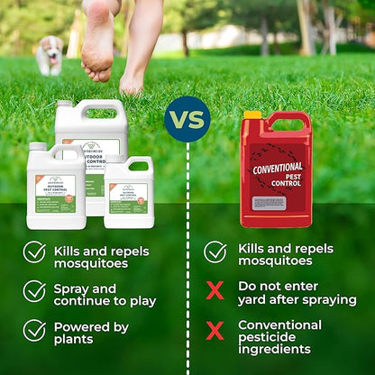 Wondercide - Outdoor Pest Control Spray Concentrate with Natural Essential Oils - Mosquito, Ant, Roach, and Insect Killer, Treatment, and Repellent - Safe Around Pets, Plants, Kids - 16 oz (Pack of 2)