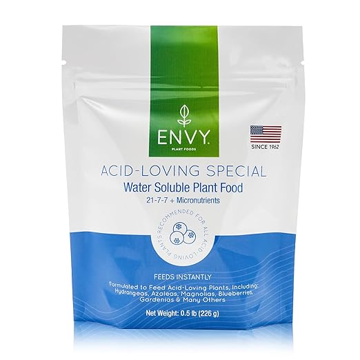 ENVY Plant Foods Acid-Loving Special | Water Soluble Fertilizer | Hydrangea, Azalea, & Berry Plant Food (0.5 lb)
