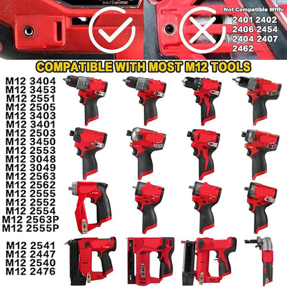 [MAGG HEVI] Tool Holster Compatible with Milwaukee M12 New Generation Tools,Gravity Locking Clip-On Tool Belt Holder for Drills, Driver, Impacts,Multi-Tool and More on Your Belt