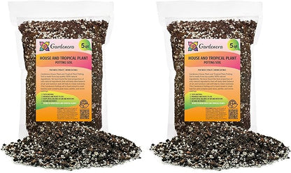 Gardenera House Plant and Tropical Plant Potting Soil - Re-Potting Soil for All Types of Indoor House Plants - 10 Quart