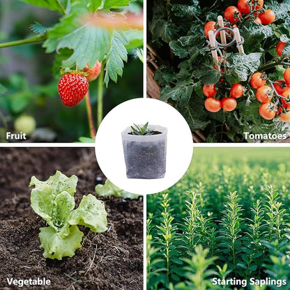 Belit 50 Pcs Non-Woven Plant Nursery Bags, Seedling Pots Container for Vegetable, Flower, Plant Grow (9.1"x9.3")