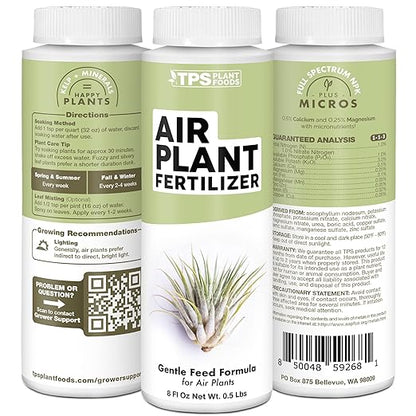 Air Plant Fertilizer – Concentrated Liquid- Soak or Spray Feeding - Plant Food for All Tillandsia (8 oz)