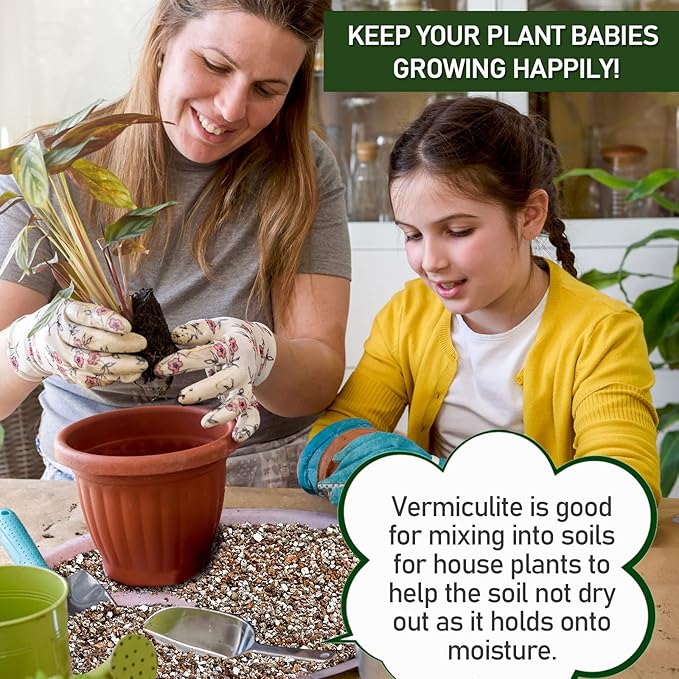 20QT Horticultural Vermiculite Bulk, Organic Vermiculite for Plants, Course Grade Vermiculite for Gardening, for houseplants, for Mushrooms, to Maintain Soil Moisture and Plant Growth(2-4mm)