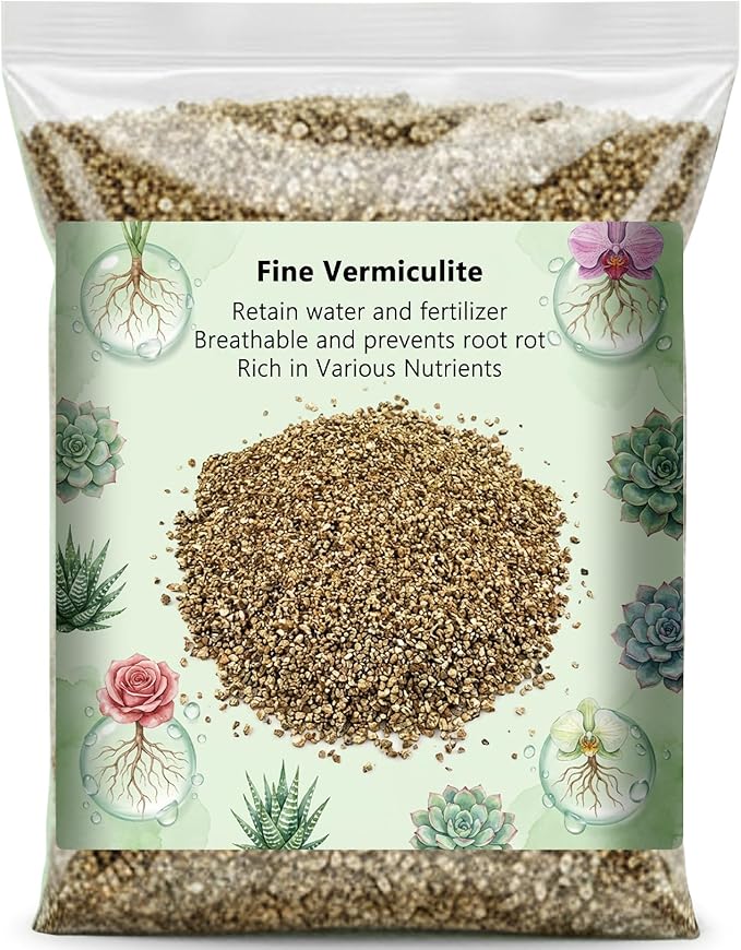Sukh 29OZ Vermiculite - Organic Vermiculite for Gardening Plants Fine Horticultural Soil Amendments Bulk Additive Perfect Potted and Garden Professional Grade 1-3mm