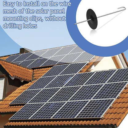 Solar Panel Guard Clips Animal Guard Fastener Animal Roll Kit Stainless Steel Fastener Clips for Solar Panel Bird Wire Pigeon Fence(100 Packs,38 mm)