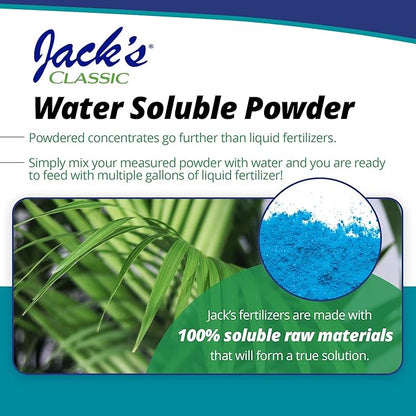 Jack's Classic 16-5-25 Tropical Food Water-Soluble Fertilizer with Micronutrients for Strong Lush Growth, 1.5lbs