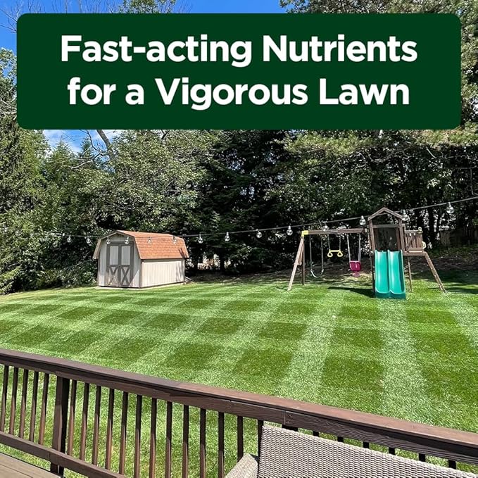 Advanced 16-4-8 Lawn Fertilizer - Liquid Lawn Food Spring & Summer Concentrated Spray - Any Grass Type- Fish and Seaweed Kelp- Balanced NPK - Simple Lawn Solutions (64 Ounce)