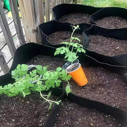 Fabric Garden Bed, 3 x 6 Feet, 8 Grid Planter Box, 128 Gallon Raised Bed for Vegetables and Flowers