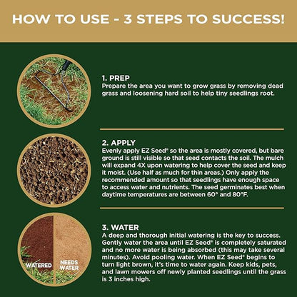 Scotts EZ Seed Patch & Repair Tall Fescue Lawns - 10 lb., Combination Mulch, Seed, and Fertilizer Mix with Tackifier, Repairs Bare Spots, Covers up to 225 sq. ft. (17519)