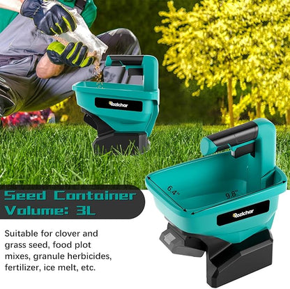 Rozlchar Power Spreader Compatible for Makita 18V Battery, Seed Spreader for Year-Round, Covers Up to 5,000 sq. ft.(Tool Only)