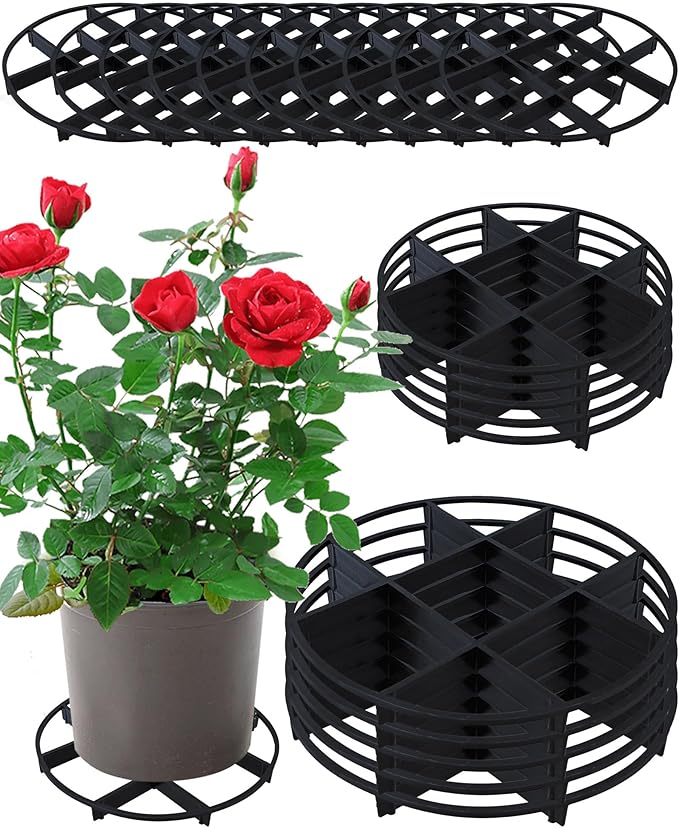 21 Pack Plastic Plant Saucer Stand, 5 7 8 Inch Flower Pot Feet Drainage Risers Elevator, Plant Pot Risers for Indoor Outdoor Use ,Improve Drainage, Ventilation & Stability