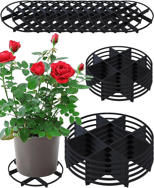 21 Pack Plastic Plant Saucer Stand, 5 7 8 Inch Flower Pot Feet Drainage Risers Elevator, Plant Pot Risers for Indoor Outdoor Use ,Improve Drainage, Ventilation & Stability