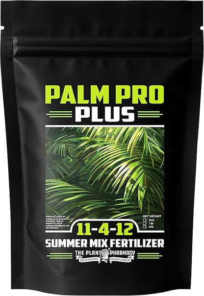 Fertilizer Commercial Grade | Palm Pro Plus Summer Mix 11-4-12 | 1 Pound | Professional Tropical Palm Tree Feed | 3–4 Month Granular Slow Release Feed Delivery | Topdress Water in | Warm Season