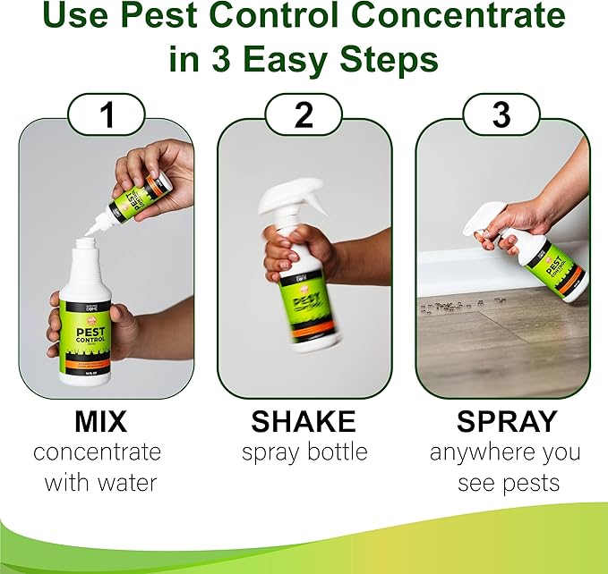 Nature’s Dome Natural Pest Control 2pk – Save & Make 32oz – Plant-Based Bug Killer for Ants, Roaches, Spiders & 40+ Insects – Pet & Child Safe Indoor/Outdoor Essential Oil Spray – Non-Staining