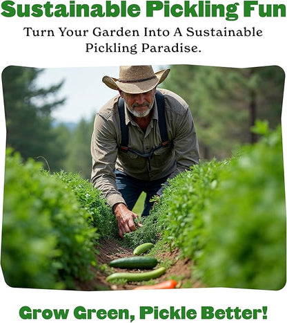 Epic Gardening Pickling Garden Seed Kit - 7 Non-GMO Varieties for Pickling, Includes Beets, Cucumbers, Dill, Jalapeños & More, Easy-to-Grow Seeds in Eco-Friendly Packaging, Perfect for Beginners
