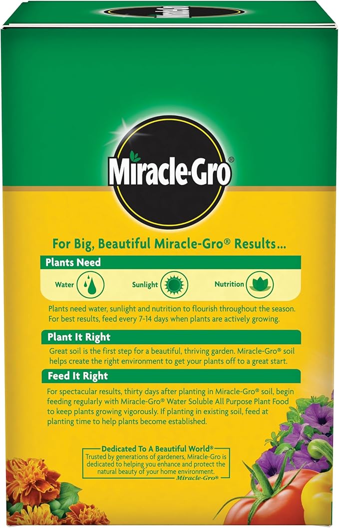 Miracle-Gro Water Soluble All Purpose Plant Food - Fertilizer For All Indoor or Outdoor Plants including Roses, Flowers, Vegetables, Houseplants, Trees, and Shrubs, 1.5 lbs.