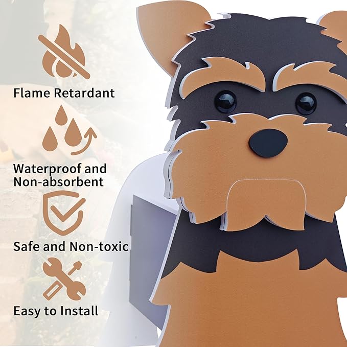 Yorkshire Dog Planter, Cute Animal Shape Flower Planters, Plant Pots for Indoor/Outdoor Garden Decor, Unique Gifts/Souvenirs for Pet Lovers