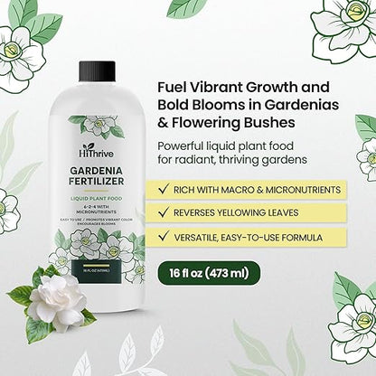 16oz Gardenia Fertilizer - Makes 96 Gallons of Indoor Plant Food for Gardenia Plants Live, Nutrient-Rich Outdoor & Indoor Plant Fertilizer, Flower Food for Vibrant Growth and Beautiful Blooms