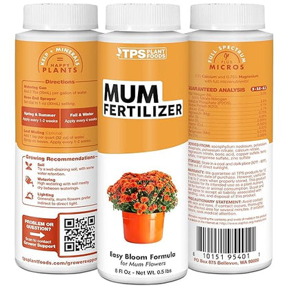 Mum Fertilizer, Complete Liquid Mum Plant Food for All Chrysanthemum, 32 oz (1 Quart)