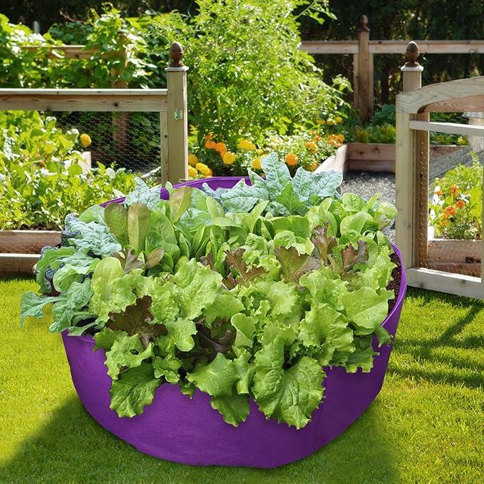 Garden Nonwoven Grow Bags of 50 Gallon,Extra Large Raised Planting Bed,Seedling Nursery Grow Bags,Aeration Fabric Pots,Fabric Grow Pots,for Training Fruits Vegetables and Flowers