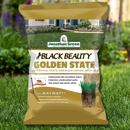 Jonathan Green (10701) Black Beauty Golden State California Grass Seed (Made for California) - Cool Season Lawn Seed (7 lb)