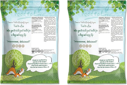 Food to Live Organic Arugula Sprouting Seeds,16 Pounds – Non-GMO, Kosher, Great for Sprouting and Planting, High Germination Rate, Vegan Superfood, Bulk, Microgreens and Plants for Salads, San