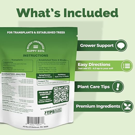 TPS NUTRIENTS Root Stimulator for Trees, Great for Transplanting and Established Tree Roots, Soil Probiotics Including Mycorrhizae, Bacteria and Trichoderma (16 Ounces)
