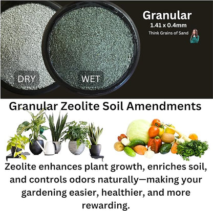 Zeolite Granular 18 Pounds 3 x 6 lb Bags for Garden Plant Soil Amendment Composting Aquarium Filter Media