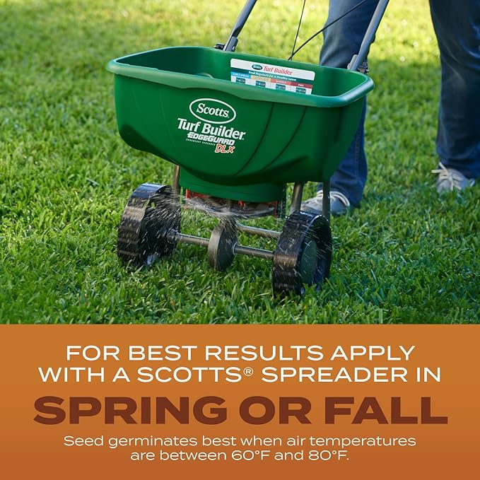 Scotts Turf Builder Grass Seed High Traffic Mix with Fertilizer and Soil Improver, Self-Repairs, 5.6 lbs.
