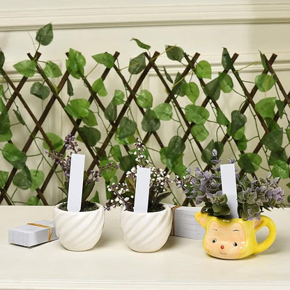 1000 Pcs 4 Inch Plastic Plant Nursery Garden Labels Waterproof Pot Markers Garden Stake Tags, White