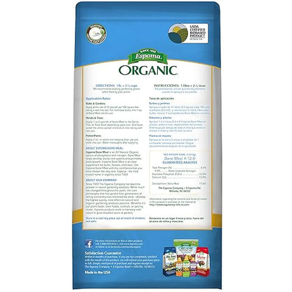 Espoma Organic Bone Meal Fertilizer 4-12-0. All-Natural Plant Food Source of Nitrogen and Phosphorus for Organic Gardening. for Bulbs & Other Flowering Plants. 10 lb. Bag. Pack of 1