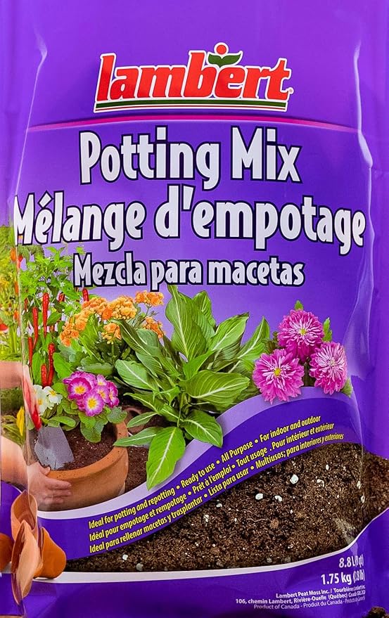Lambert Potting Mix - Potting Soil Mix for Flowers, Vegetables, Shrubs, Container Plants, Annuals, Perennials, for Indoor and Outdoor - 8 Quarts