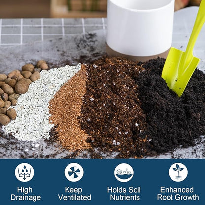 Horticultural Perlite Plants 1qt, Chunky Perlite Bulk for Gardening, Soil Amendments to Improve Soil Aeration & Dranage for Houseplant