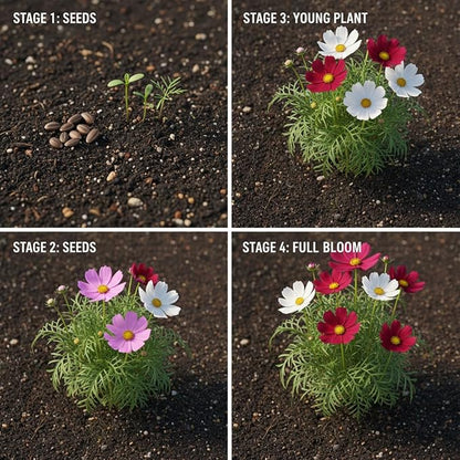 Cosmos Seeds, 3000 Cosmos Flower Seeds, Cosmo Seed for Planting Outdoors (0.35 Ounce/10G)