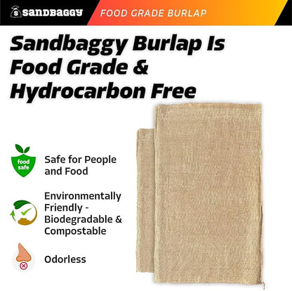 Sandbaggy Extra Large 36" x 48" Burlap Bags - Adult Potato Sack Racing, Grow, Plant Covers - Reusable Grocery Bags - Food Grade (2)