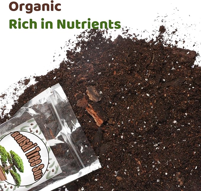 Bonsai Soil Mix 10qt Ready to Use, Organic Potting Soil Fits for Small Bonsai Pot, Suitable for Seedling, Repotting, or Bonsai Starter Kit